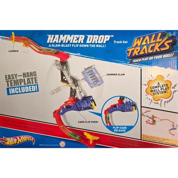 Hot Wheels Wall Tracks Hammer Drop Model #W8726 Mattel 2011 NOS - Picture 5 of 9